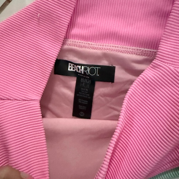 Beach Riot Mint, Pink & Yellow Ribbed Colorblock Bikini - Picture 7 of 7